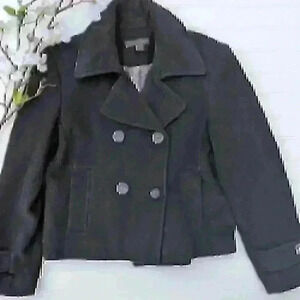 Express Black Short Wool Peacoat